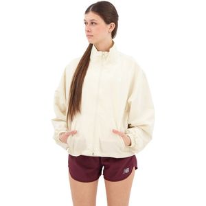New Balance Sport Essentials Oversized Jacket Beige S Vrouw