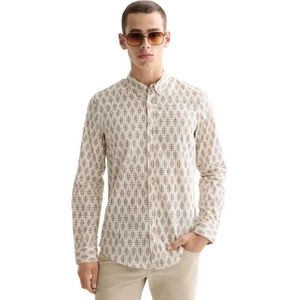 Scotch & Soda Micro Aop Slim Fit Overhemd Met Lange Mouwen