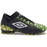 Umbro - Formation II FG - Voetbalschoenen - Zwart - Wit - Groen - Veiligheidsgeel