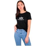 Alpha Industries - T-shirt - Zwart - Katoen - Logo op de Borst