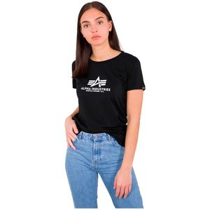 Alpha Industries - T-shirt - Zwart - Katoen - Logo op de Borst