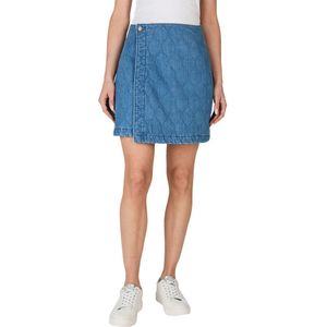 Pepe Jeansvoor vrouwen. PL901163 Mini Hw gewatteerde rok blauw (L), Casual, Katoen, Duurzaam