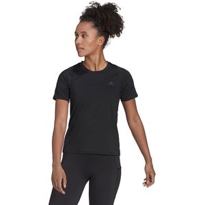 Adidas Run Fast Pb Short Sleeve T-shirt Zwart S Vrouw