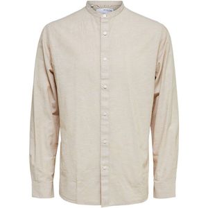 Selected Regular New Linen China Long Sleeve Shirt Wit S Man