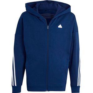 Adidas Fi 3s Full Zip Sweatshirt Blauw 9-10 Years Meisje