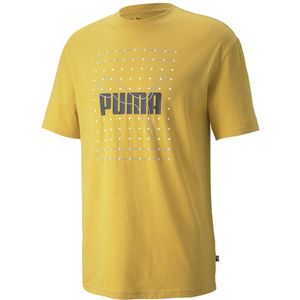 Puma Reflective Graphic Short Sleeve T-shirt Geel L Man