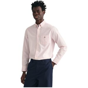 Gant Oxford Regular Fit Long Sleeve Shirt Roze L Man