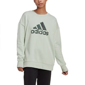 Adidas Future Icons Animal Print Sweatshirt Wit XL / Regular Vrouw