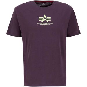 Alpha Industries Basic Ml Short Sleeve T-shirt Paars S Man