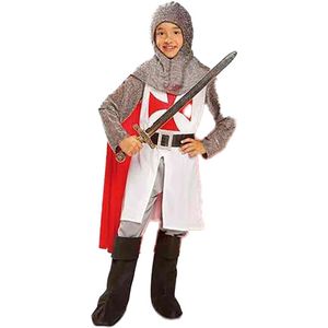 Viving Costumes Medieval Knight With Capa Kids Custom Rood 7-9 Years