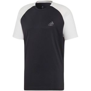 Adidas Club Colourblock Short Sleeve T-shirt Zwart S Man