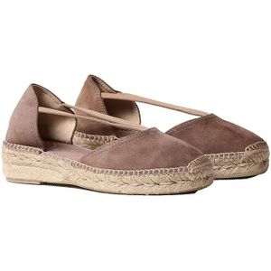 ERLA-A - Espadrille - Suède - Effen Kleuren - Jute Sleehak