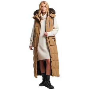 Superdry Vintage Ll Everest Fur Gilet Vest Bruin XS Vrouw