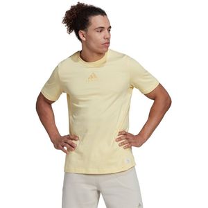 Adidas Studio Lounge Short Sleeve T-shirt Geel M / Regular Man