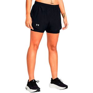 Under Armour Fly By 2-in-1 Shorts Zwart XS Vrouw