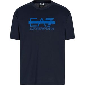 Ea7 Emporio Armani Train Logo Series Logo Barred T-shirt Met Korte Mouwen