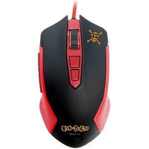 Fr-tec - One Piece Luffy Gamingmuis - Zwart - Ergonomisch - Hoge Prestaties