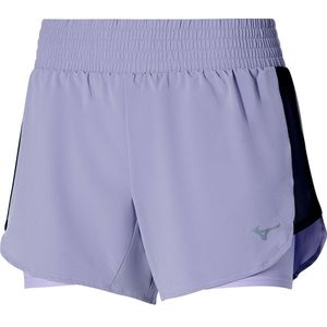 Mizuno 4.5´´ 2 In 1 Shorts Paars L Vrouw