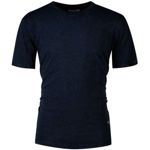 Selected Relax Bob - T-shirt - Blauw - Korte Mouwen - Heren