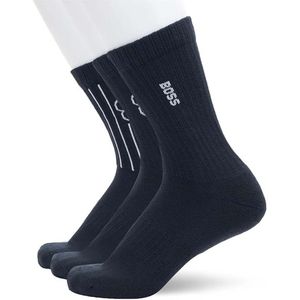 Boss Pinstripe Socks 3 Pairs Zwart EU 39-42 Man
