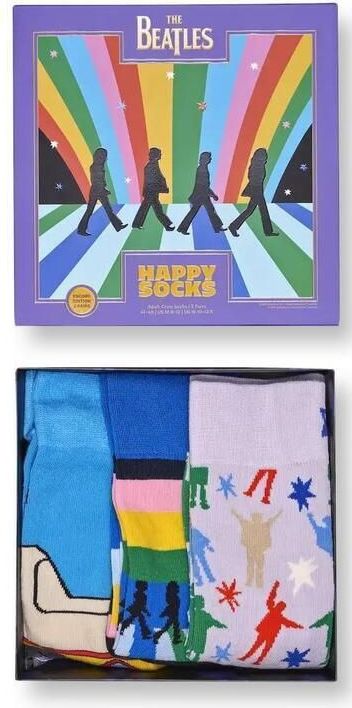 Happy Socks Beatless Gift Set Crewsokken 3 Paren