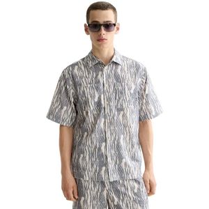 Scotch & Soda Jacquard Overhemd Met Korte Mouwen