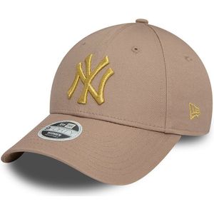 New Era Metallic Logo 9forty New York Yankees Cap Beige  Man