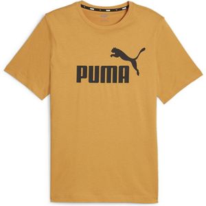 Puma Ess Logo Short Sleeve T-shirt Geel L Man