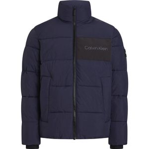 Calvin Klein Crinkle Quilt Jacket Blauw M Man