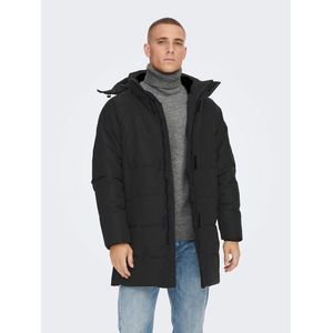Only & Sons Carl Life Long Quilted Coat Zwart L Man