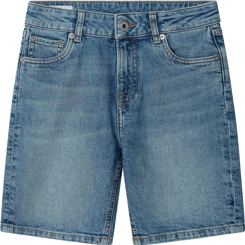 Pepe Jeans - PG800869ND2 - Blauwe Stijve Denim Shorts - Casual - Kinderkleding