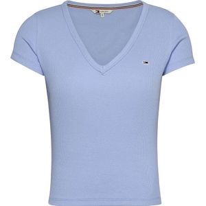 Tommy Jeans Slim Essential Rib T-shirt Met Korte Mouwen