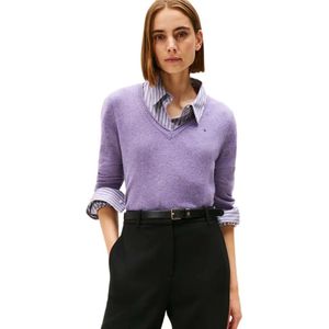 Tommy Hilfiger - Slim Fit - Gebreide Pullover - Effen/Gemêleerd - Zuivere Wol