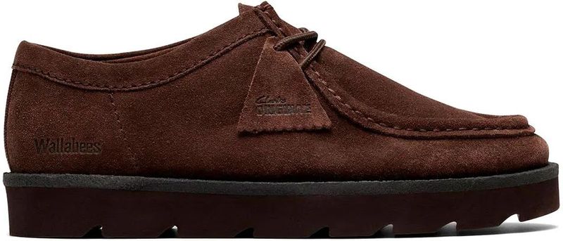 Clarks - Meare Walla - Donkerbruine Schoenen - Casual - Veters