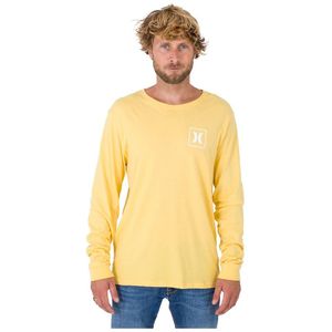 Hurley Evd One&solid Icon Long Sleeve T-shirt Geel XL Man