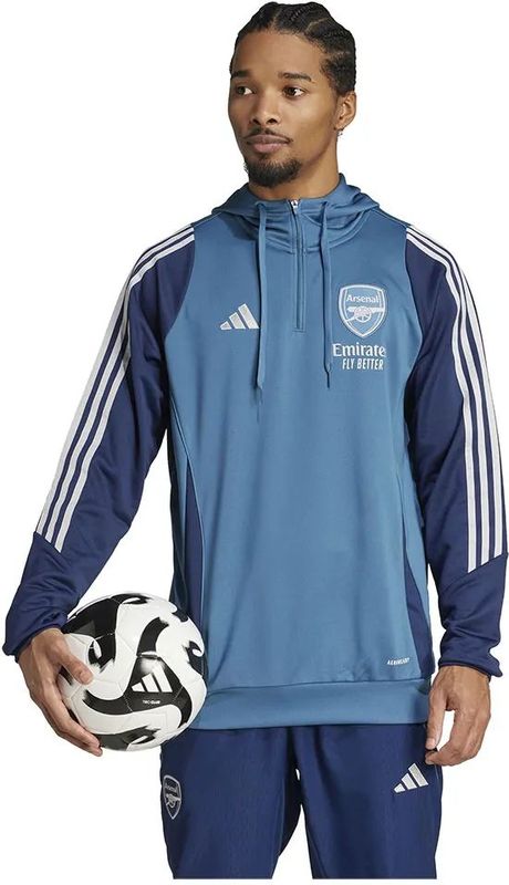 Adidas - Arsenal Track Hoodie - Blauw - 100% Gerecycled Polyester