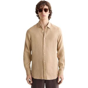 Scotch & Soda Regular-fit Linen Overhemd Met Lange Mouwen