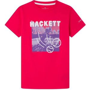 Hackett Tennis Short Sleeve T-shirt Roze 9 Years Jongen
