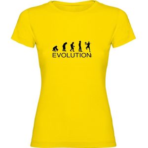 Kruskis Evolution Padel Short Sleeve T-shirt Geel 2XL Vrouw