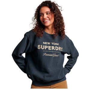 Superdry Luxe Metallic Logo Sweatshirt Zwart XS Vrouw