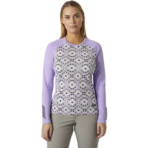 Helly Hansen Lifa Active Graphic Crew Long Sleeve Base Layer Paars M Vrouw