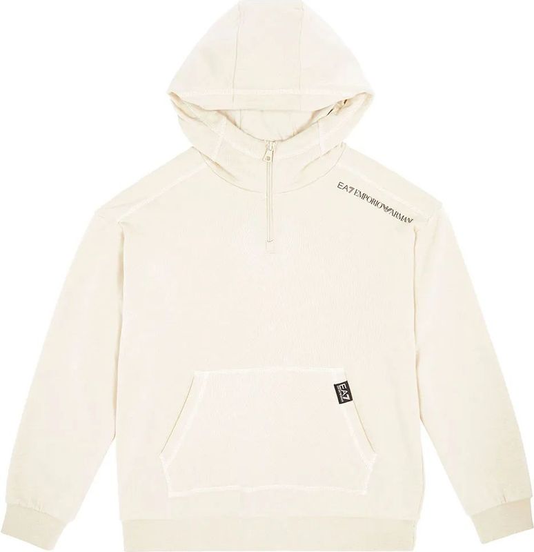 EA7 - Train Logo - Sweater - Amandel Beige - Katoen - Lange Mouwen