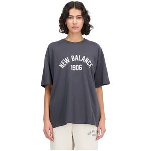 New Balance Essentials Varsity Oversized Short Sleeve T-shirt Bruin S Vrouw