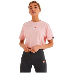Ellesse Fireball Crop Short Sleeve High Neck T-shirt Roze 8 Vrouw