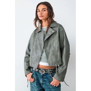 Balmohk Cords Detail Leren Jas