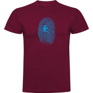 Kruskis Climber Fingerprint Short Sleeve T-shirt Paars 3XL Man