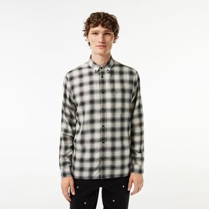 Lacoste Ch1868 Long Sleeve Shirt Beige,Zwart L Man