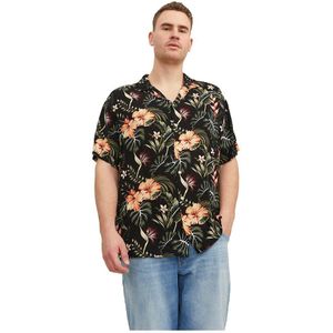 Jack & Jones Jeff Resort Floral Pls Long Sleeve Shirt Zwart 7XL Man