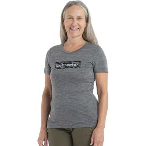 Icebreaker 150 Tech Lite Ii Iceb Logo Camo Merino T-shirt Met Korte Mouwen Grijs M Vrouw