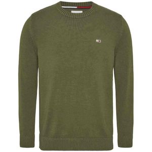 Tommy Jeans Essential Crew Neck Sweater Groen XL Man
